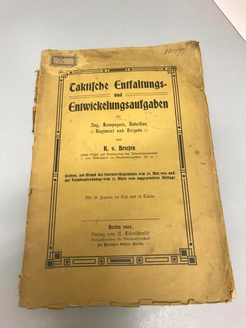 Taktische Entfaltungs und Entwickelungsaufgaben, Boeken, Oorlog en Militair, Gelezen, Voor 1940, Ophalen of Verzenden