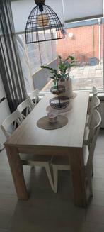 Houten Eettafel met Stoelen, Ophalen of Verzenden