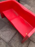 Rode tuinbankje van hard kunstof merk ROLF, Tuin en Terras, Ophalen, Gebruikt, Kunststof