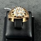 Gouden Ring | 14k* | 5,45g |briljant entourage |18,5| 330168, Sieraden, Tassen en Uiterlijk, 18 tot 19, Gebruikt, Ophalen of Verzenden