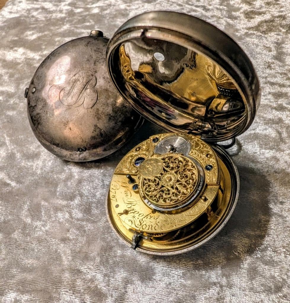 Antiek Zilveren Spillegang Zakhorloge, Ophalen of Verzenden