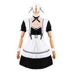 Zwart witte lolita jurk kostuum japans jurkje maid, Verzenden, Nieuw