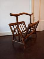 vintage boho bohemian bamboe rotan riet kranten lectuurbak, Ophalen