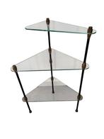 1950s Bijzettafel - Etagère met 3 etages in Glas, Huis en Inrichting, Tafels | Bijzettafels, Gebruikt, Ophalen of Verzenden, Glas