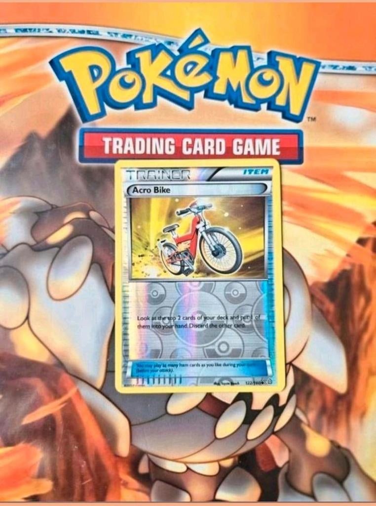 Acro bike 122/160 XY Primal Clash pokemon kaart reverse holo, Ophalen of Verzenden, Zo goed als nieuw, Losse kaart, Foil