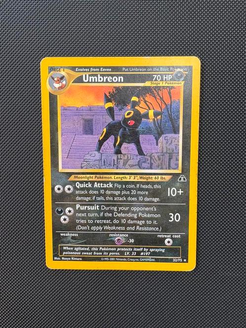 Umbreon Neo Discovery 32/75, Hobby en Vrije tijd, Verzamelkaartspellen | Pokémon, Zo goed als nieuw, Losse kaart, Ophalen of Verzenden