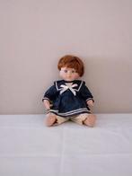 Pop porcelain lijf stof zittend 23 cm zelf ophalen, Ophalen of Verzenden, Zo goed als nieuw, Poppenhuis