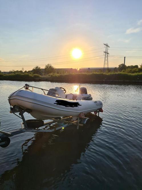 Zodiac 380 met Evinrude E-Tec 50pk en trailer!, Watersport en Boten, Rubberboten, Gebruikt, Zodiac, Overige materialen, Minder dan 70 pk