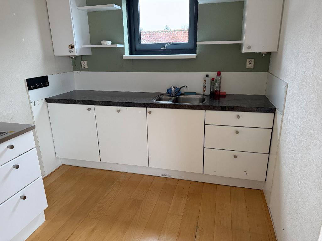 Keuken met natuurstenen blad, Huis en Inrichting, Keuken | Complete keukens, Ophalen, Gebruikt, Zwart, Graniet of Steen