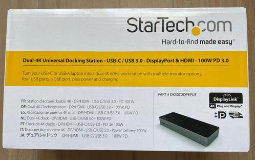 Startech universele laptop docking station DK30C2DPEPUE, Computers en Software, Dockingstations, Nieuw, Docking station, Laptop
