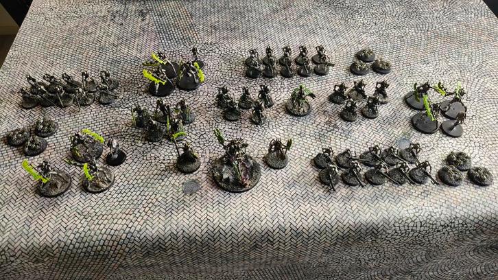 40k Necron leger, Hobby en Vrije tijd, Wargaming, Zo goed als nieuw, Warhammer 40000, Figuurtje(s), Geverfd, Ophalen of Verzenden