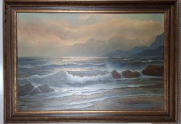 Schilderij van kust, zee beschikbaar voor biedingen