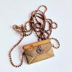 Vintage ketting met envelopje voor briefje, 65 cm lang, Ophalen of Verzenden, Dames