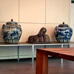 Twee Chinese Gemberpotten XXL., Ophalen, Overige kleuren, Aardewerk of Porselein, Zo goed als nieuw