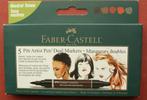 Faber Castell Pitt Artist Pen Dual Markers, sets van 5, Hobby en Vrije tijd, Tekenen, Verzenden, Nieuw, Potlood of Stift