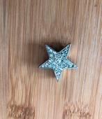Leuke zilverkleur strass kettinghanger ster sterretje, Verzenden, Zo goed als nieuw, Overige materialen