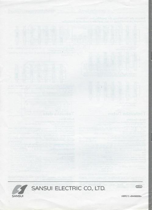 HANDLEIDING (PDF) DUITS-Anleitung= Sansui Equalizer- SE-2000, Muziek en Instrumenten, Effecten, Zo goed als nieuw, Overige typen
