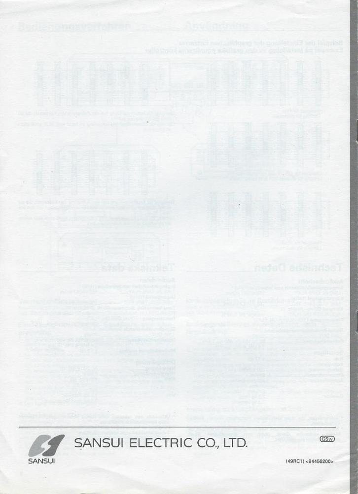 HANDLEIDING (PDF) DUITS-Anleitung= Sansui Equalizer- SE-2000, Muziek en Instrumenten, Effecten, Zo goed als nieuw, Overige typen