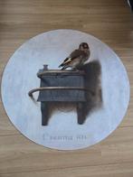 Wandcirkel schilderij puttertje foam incl ophangsysteem 90cm, Ophalen, Zo goed als nieuw