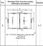 Aluminium schuifpui zonder glas, Ophalen, 225 cm of meer, Aluminium, Zo goed als nieuw