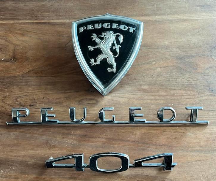 Peugeot 404 emblemen, Auto-onderdelen, Klein materiaal, Peugeot, Ophalen of Verzenden