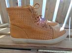 Zgan camel leren sneakers Fred de la Bretoniere Fretons 37, Fred de la Bretoniere, Overige kleuren, Ophalen of Verzenden, Sneakers of Gympen