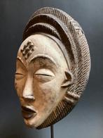 Houten masker van de Punu uit Gabon - hoogte 33 cm, Antiek en Kunst, Kunst | Niet-Westerse kunst, Ophalen of Verzenden