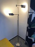 Vintage vloerlamp van metaal in zilver/goud, Huis en Inrichting, Lampen | Vloerlampen, Ophalen, Gebruikt, Metaal, 100 tot 150 cm