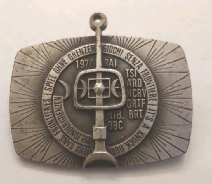 Speld NCRV Spel zonder grenzen 1970, Postzegels en Munten, Penningen en Medailles, Overige materialen, Nederland, Ophalen of Verzenden