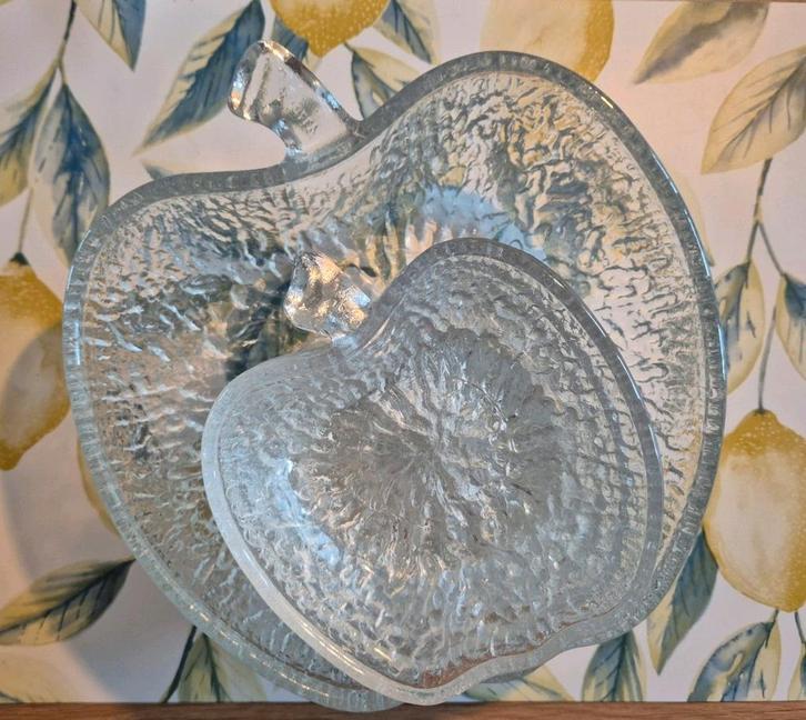 Set van 5 glazen appelschaal Italy CoVetro jaren 70, Antiek en Kunst, Antiek | Keukenbenodigdheden, Ophalen