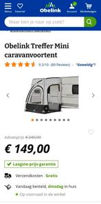 Treffer mini voortent 190x180cm ideaal tentje, Caravans en Kamperen, Ophalen, Gebruikt