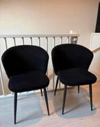 Teddy stoelen – 2 stuks – Zwart (Label51), Ophalen, Zo goed als nieuw, Zwart, Stof