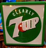 Oude lichtreclame van Seven Up, lichtbak 7 UP, Verzamelen, Ophalen, Zo goed als nieuw, Lichtbak of (neon) lamp