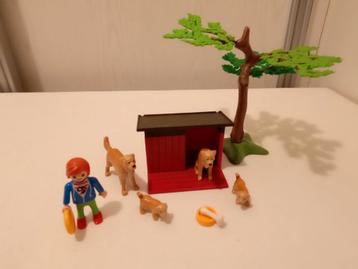 Playmobil 6134 golden retrievers met pups compleet  beschikbaar voor biedingen