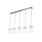 Hanglamp met Glazen Cilinders, Huis en Inrichting, Lampen | Hanglampen, Ophalen, Zo goed als nieuw, Glas, 75 cm of meer