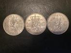 3 zilveren rijksdaalders Juliana, Postzegels en Munten, Munten | Nederland, Koningin Juliana, Zilver, 2½ gulden, Verzenden