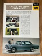 Toyota Crown Deluxe brochure sheet, Verzenden, Zo goed als nieuw, Toyota