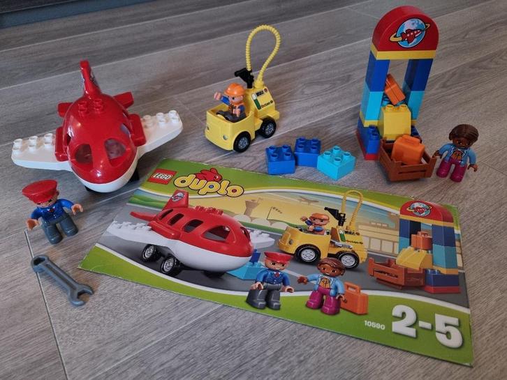 Lego Duplo set 10590 - Vliegveld (COMPLEET), Kinderen en Baby's, Speelgoed | Duplo en Lego, Zo goed als nieuw, Duplo, Complete set