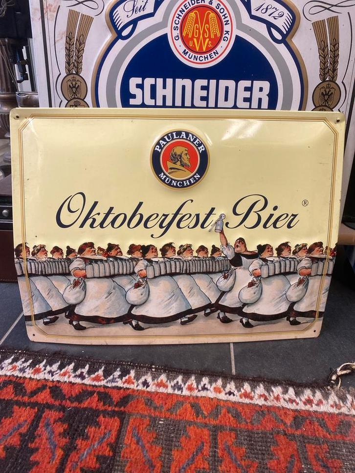 Paulaner Oktoberfest Bier Reclamebord, Verzamelen, Merken en Reclamevoorwerpen, Gebruikt, Reclamebord, Ophalen of Verzenden