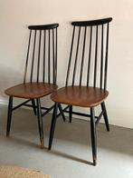 Set van twee Mid Century Tapiovaara spijlenstoelen, Huis en Inrichting, Ophalen, Mid Century, vintage, retro scandinavisch, Gebruikt