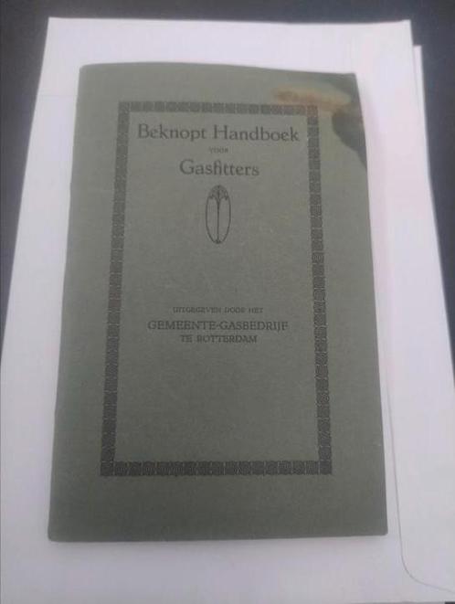 👉Beknopt handboek voor Gasfitters Gasbedrijf Rotterdam 1919, Boeken, Geschiedenis | Stad en Regio, Zo goed als nieuw, 20e eeuw of later