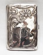 Art Nouveau Sigarettendoos Zilver., Antiek en Kunst, Ophalen of Verzenden, Zilver