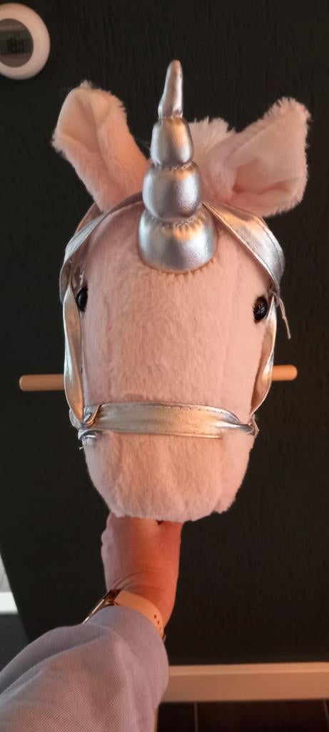 Roze Eenhoorn Stokpaardje - Zo Goed Als Nieuw!, Ophalen of Verzenden, Zo goed als nieuw, Jongen of Meisje