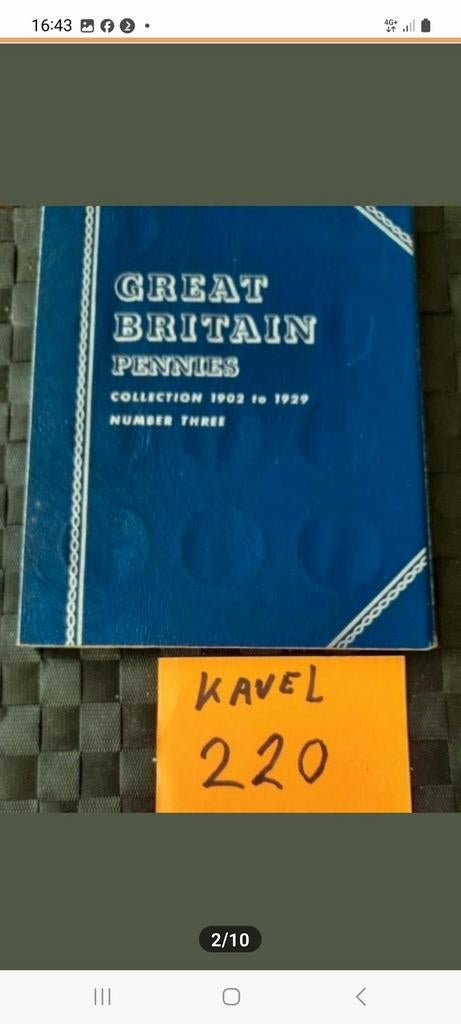 Pennies album 1902-1929 kavel 220, Verzenden, Overige landen