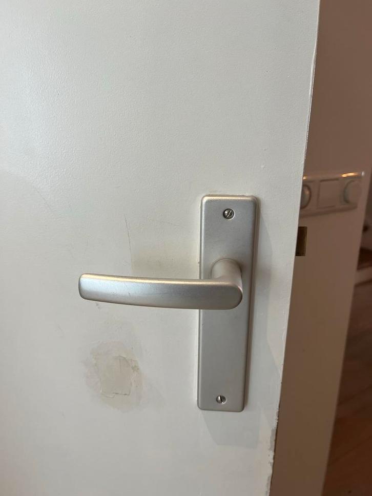 4 Setjes Deurklinken, Doe-het-zelf en Verbouw, Deuren en Horren, Gebruikt, Binnendeur, Minder dan 200 cm, Minder dan 80 cm, Metaal