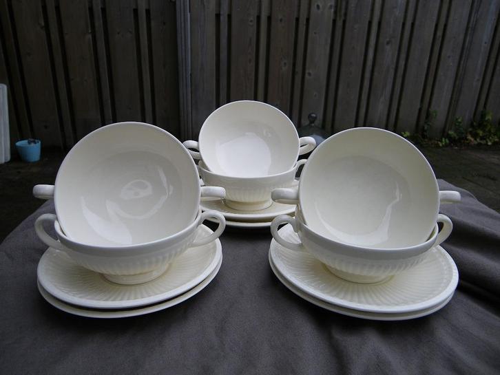 Wedgwood EDME Soepkop en schotels puntgaaf, Huis en Inrichting, Keuken | Servies, Zo goed als nieuw, Bord(en), Wedgwood, Aardewerk