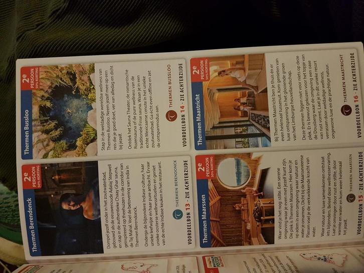 Sauna bonnen uit de voordeelgids van de postcodeloterij 2025, Tickets en Kaartjes, Overige Tickets en Kaartjes, Drie personen of meer