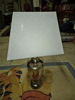 Tafellamp met witte kap, Ophalen, Gebruikt, Metaal, Klassiek