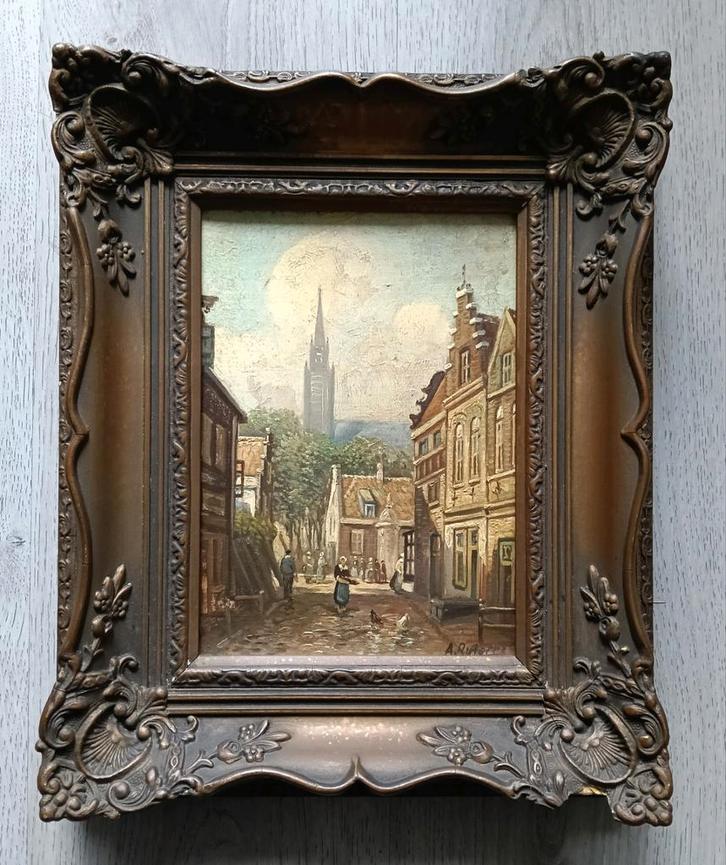 Anton Rutgers (1905-1981) - Stadsgezicht Delft, Antiek en Kunst, Kunst | Schilderijen | Klassiek, Ophalen of Verzenden