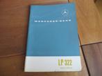 Instructieboek Mercedes-Benz LP 322 vrachtwagen 1961, Ophalen of Verzenden